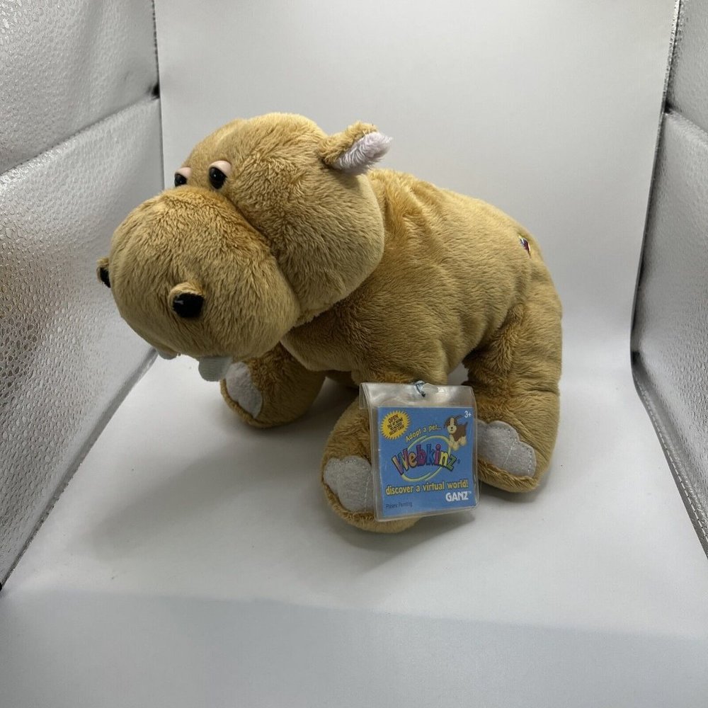 New Webkinz Mud Hippo With Sealed Unused Code Attached